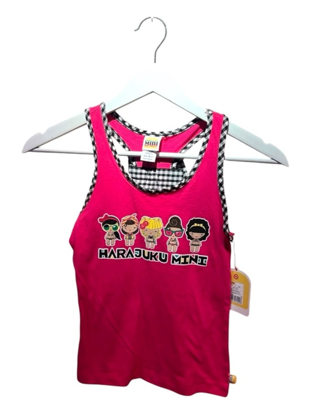 New Harajuku Mini x Target Girl’s Tank Top Gingham Bow Size 6/6X NWT